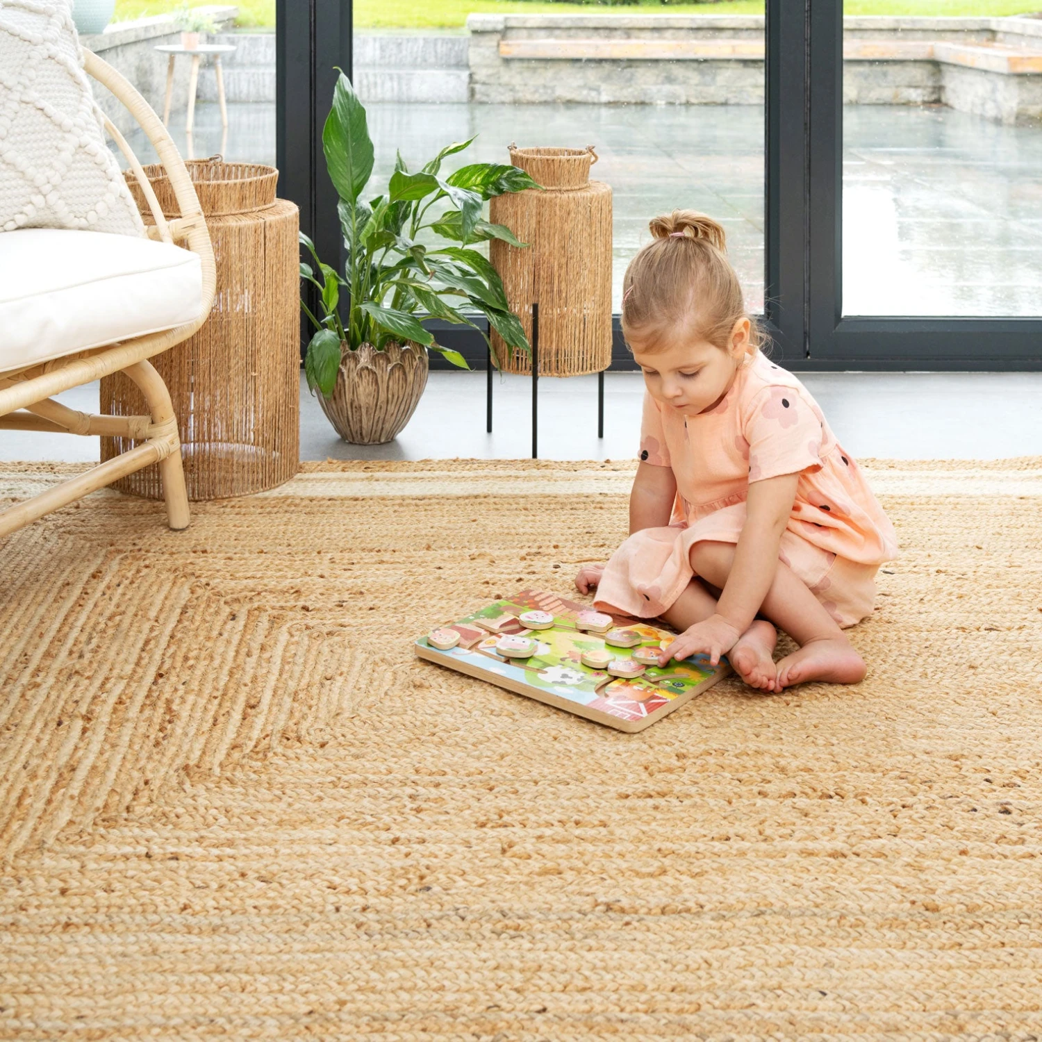 Natural Bordered Jute Rug - Laurel 6 Natural Bordered Jute Rug - Laurel - Image 5