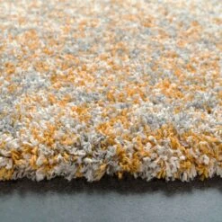 Soft Mottled Gold Grey Shaggy Runner Rug -Kukoon Rugs Store Camberley 20Mottled 20Shaggy 20Rug 20 108 5B2 5D