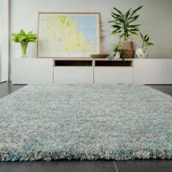 Soft Mottled Duck Egg Shaggy Runner Rug -Kukoon Rugs Store Camberley 20Mottled 20Shaggy 20Rug 20 55 5B5 5D