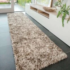 Soft Mottled Brown Shaggy Hall Rug -Kukoon Rugs Store Camberley 20Mottled 20Shaggy 20Rug 20 71 5B1 5D