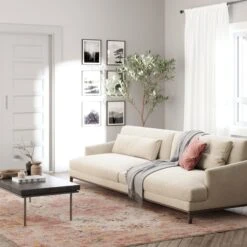 Washable Pink Medallion Rug - Dusk -Kukoon Rugs Store Caoimhe Dusk room web living room