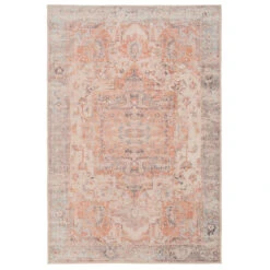 Washable Terracotta Vintage Rug - Sisu