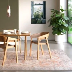 Washable Terracotta Vintage Rug - Sisu -Kukoon Rugs Store Caoimhe Sisu web room dining