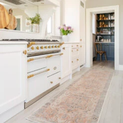 Washable Terracotta Vintage Runner - Sisu