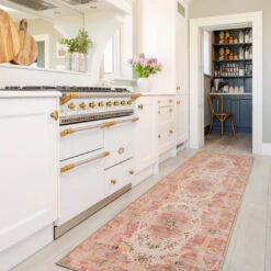 Washable Pink Medallion Rug - Dusk -Kukoon Rugs Store Caoimhe Dusk Kitchen Runner Rug web14