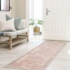 Washable Terracotta Vintage Runner - Sisu 15 Washable Terracotta Vintage Runner - Sisu -Kukoon Rugs Store Caoimhe Sisu Runner Rug web04