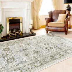 Vintage Traditional Green Floral Hall Runner Rug -Kukoon Rugs Store Catalina 20Living 20Room 20Rug 20Runner 20 69 5B4 5D