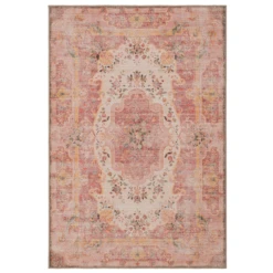 Washable Pink Medallion Rug - Dusk -Kukoon Rugs Store EBED4D1A 0B27 4853 B9AF AF606B9935CD