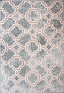 Modern Grey Blush Trellis Runner Rug 12 Modern Grey Blush Trellis Runner Rug -Kukoon Rugs Store ENZO 20RUNNER 201A 20 50 5B5 5D