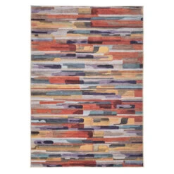 Washable Vibrant Abstract Rug - Blur
