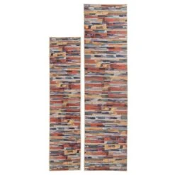 Washable Vibrant Abstract Runner - Blur