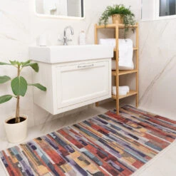 Washable Vibrant Abstract Rug - Blur 34 Washable Vibrant Abstract Rug - Blur -Kukoon Rugs Store Everyday Blur room web 1 1