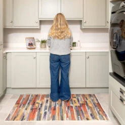 Washable Multicolour Kitchen Mat - Blur -Kukoon Rugs Store Everyday Blur room web 7