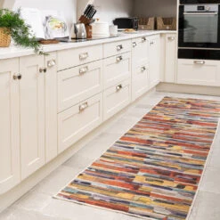 Washable Vibrant Abstract Runner - Blur -Kukoon Rugs Store Everyday Blur room web RRL 4
