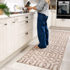 Washable Neutral Geometric Runner - Burrow -Kukoon Rugs Store Everyday Burrow room web RRL 4