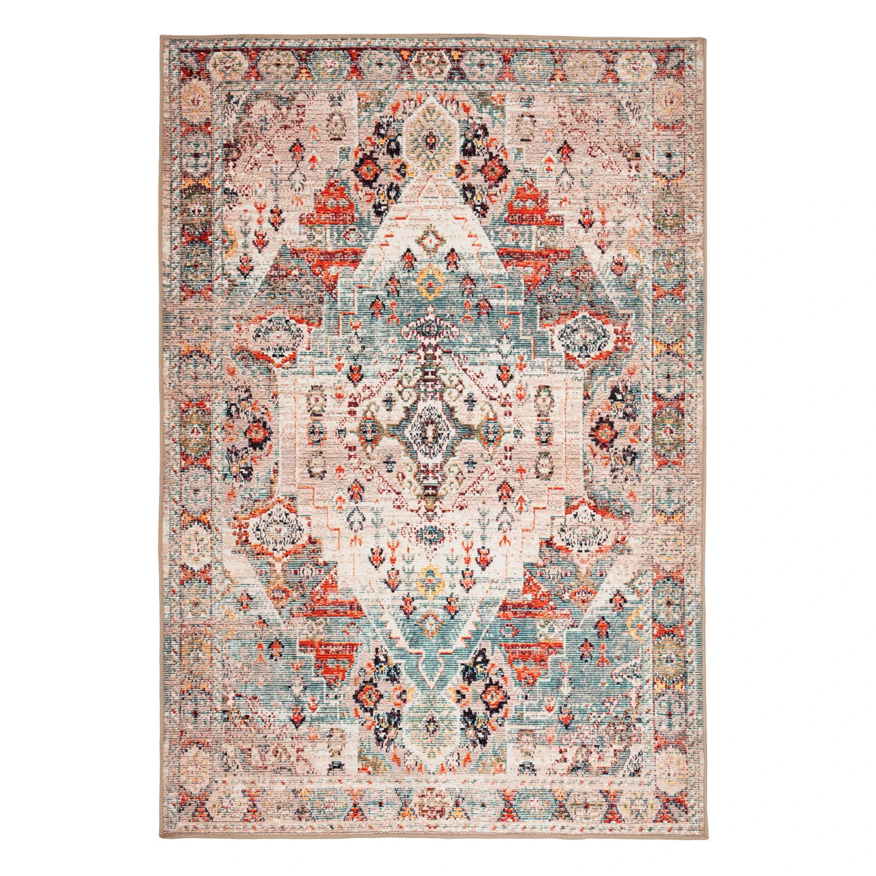 Traditional Medallion Washable Rug - Hue 3 Traditional Medallion Washable Rug - Hue