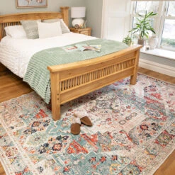 Traditional Medallion Washable Rug - Hue 21 Traditional Medallion Washable Rug - Hue -Kukoon Rugs Store Everyday Hue room web 6