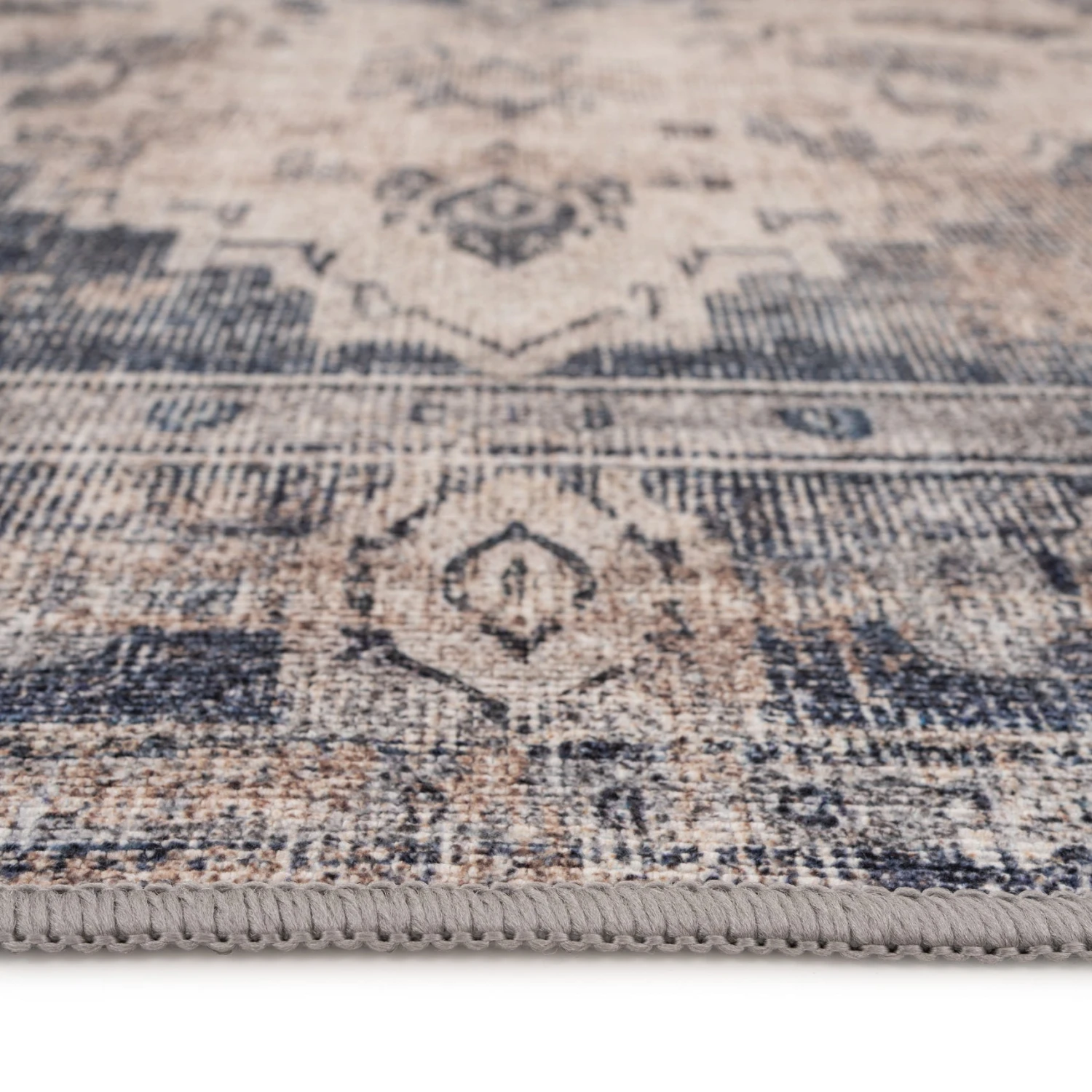 Washable Blue Traditional Rug - Kith 8 Washable Blue Traditional Rug - Kith - Image 6