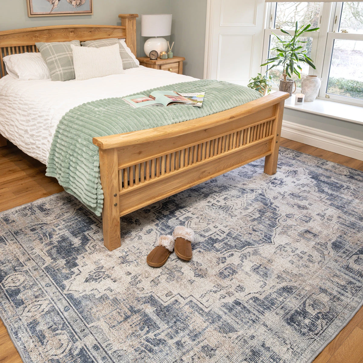 Washable Blue Traditional Rug - Kith 17 Washable Blue Traditional Rug - Kith - Image 15