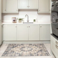 Washable Blue Kitchen Mat - Kith