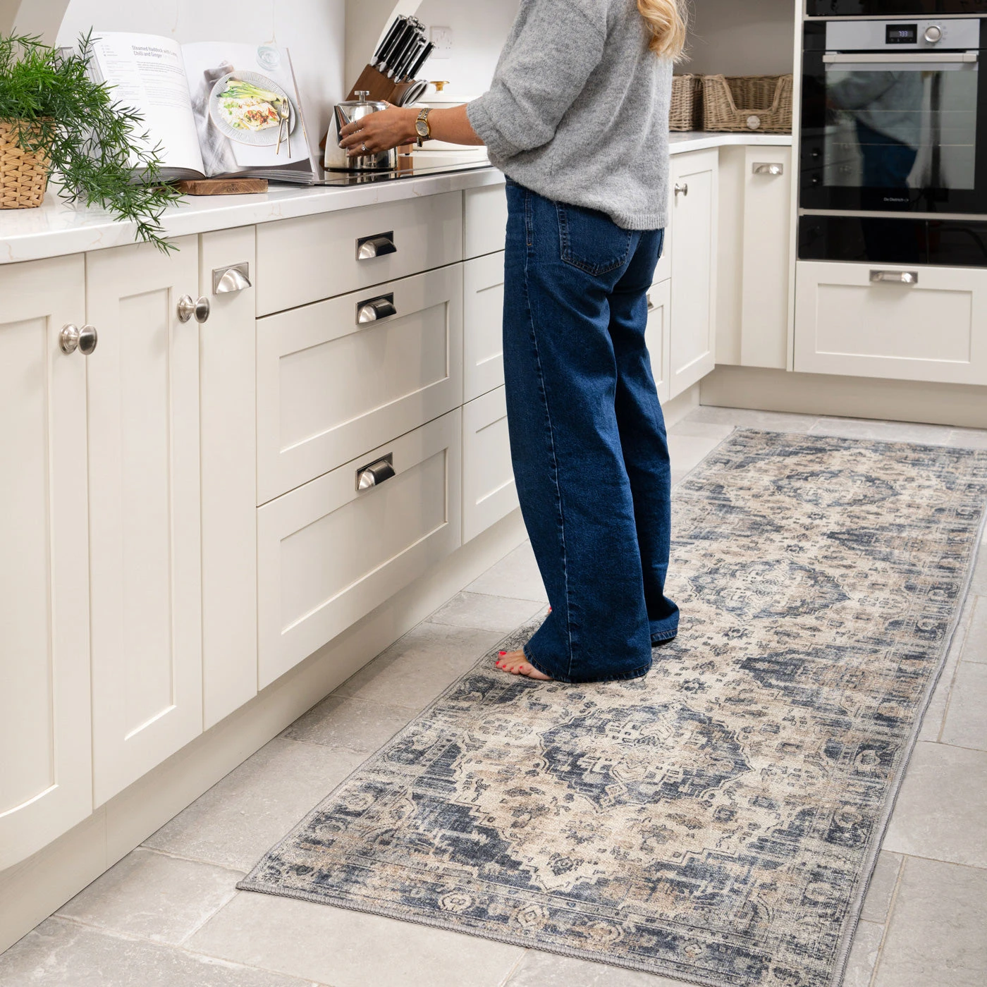 Washable Blue Traditional Rug - Kith 12 Washable Blue Traditional Rug - Kith - Image 10