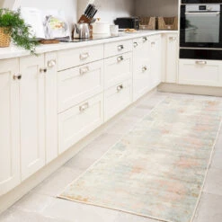 Washable Multicolour Abstract Runner - Lissy -Kukoon Rugs Store Everyday Lissy room web RRL 4