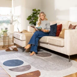 Washable Modern Wabi-Sabi Rug - Orb -Kukoon Rugs Store Everyday Orb room web 3