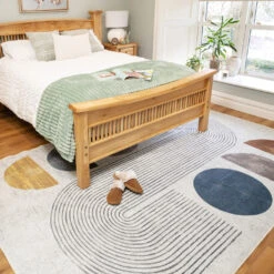 Washable Modern Wabi-Sabi Rug - Orb -Kukoon Rugs Store Everyday Orb room web 6