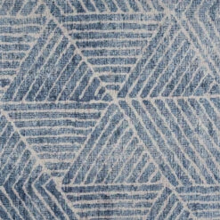 Washable Blue Geometric Rug - Plato -Kukoon Rugs Store Everyday Plato Detail 6