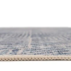 Washable Blue Geometric Runner - Plato -Kukoon Rugs Store Everyday Plato Detail 9 2