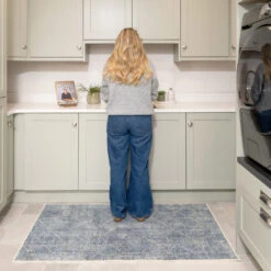 Washable Blue Kitchen Mat - Plato -Kukoon Rugs Store Everyday Plato room web 7 1
