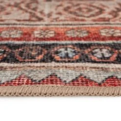 Washable Terracotta Kitchen Mat - Rowe -Kukoon Rugs Store Everyday Rowe Detail 02 1
