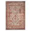 Distressed Terracotta Washable Rustic Rug - Rowe