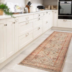 Distressed Terracotta Washable Runner - Rowe -Kukoon Rugs Store Everyday Rowe room web RRL 4