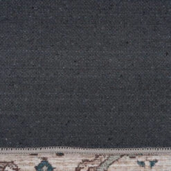 Vintage Greige Teal Washable Runner - Saxe -Kukoon Rugs Store Everyday Saxe Detail 13
