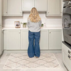 Washable Trellis Kitchen Mat - Sol -Kukoon Rugs Store Everyday Sol room web 7