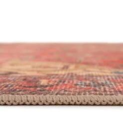 Kashan Washable Terracotta Runner - Viv -Kukoon Rugs Store Everyday Viv Detail 07 2