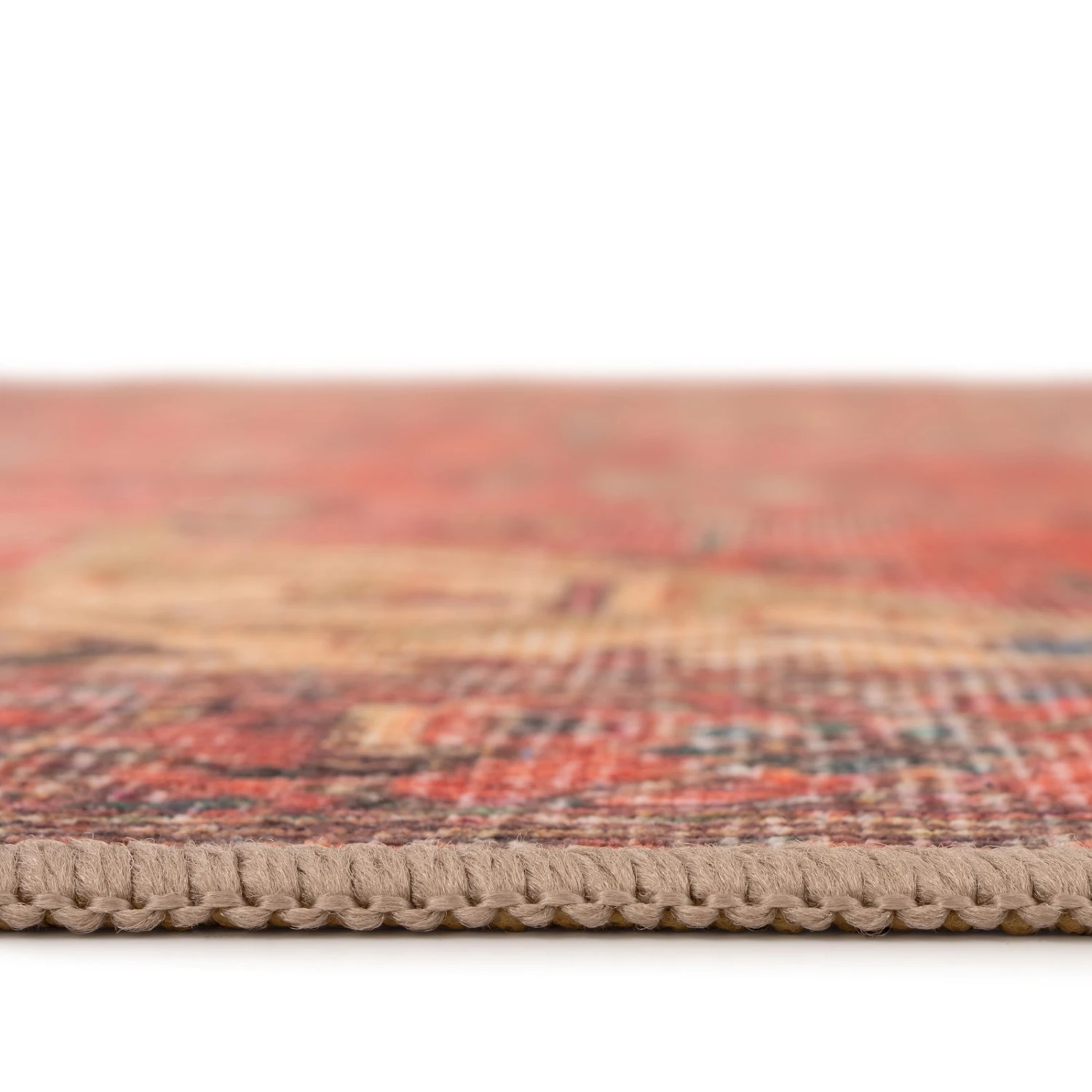 Kashan Washable Terracotta Rug - Viv 9 Kashan Washable Terracotta Rug - Viv - Image 8