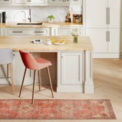 Kashan Washable Terracotta Runner - Viv -Kukoon Rugs Store Everyday Viv Room Web RRL