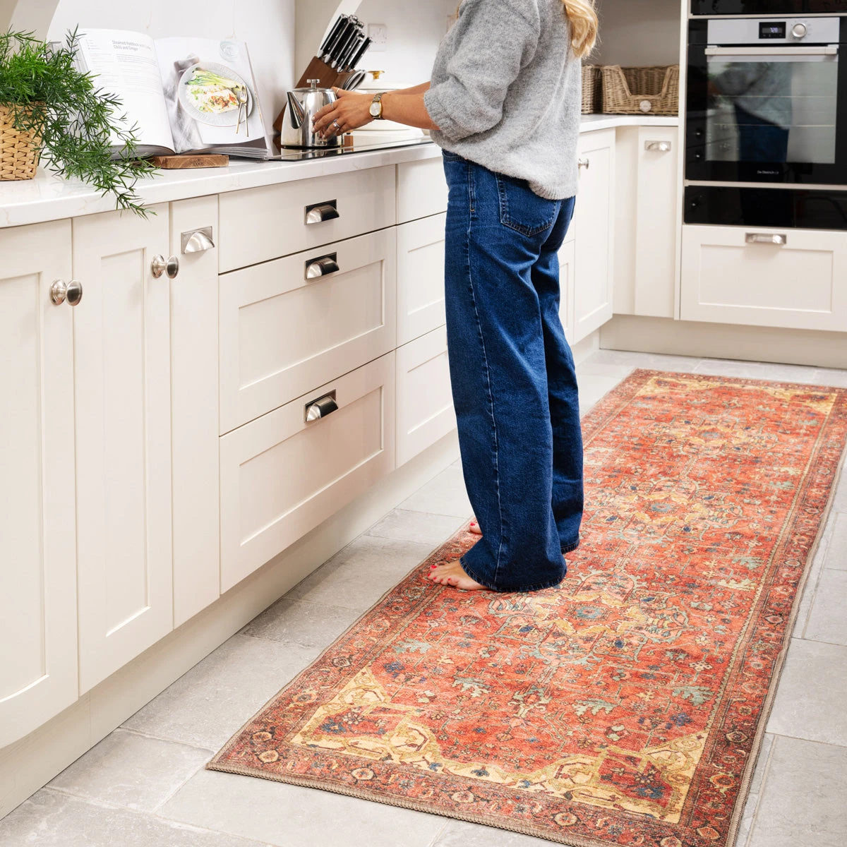 Kashan Washable Terracotta Rug - Viv 16 Kashan Washable Terracotta Rug - Viv - Image 15