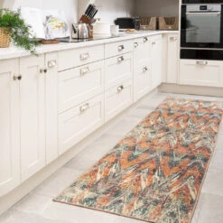 Washable Multicolour Zig Zag Runner - Ziggy 17 Washable Multicolour Zig Zag Runner - Ziggy -Kukoon Rugs Store Everyday Ziggy room web RRL 4