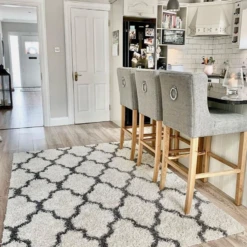 Cream Moroccan Trellis Shaggy Rug 12 Cream Moroccan Trellis Shaggy Rug -Kukoon Rugs Store Florence 20Trellis 20 20Edited