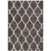 Grey Moroccan Trellis Shaggy Rug 2 Grey Moroccan Trellis Shaggy Rug -Kukoon Rugs Store Florence Denali Grey 1
