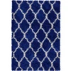 Navy Moroccan Trellis Shaggy Rug -Kukoon Rugs Store Florence Denali Navy 1