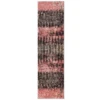 Blush Distressed Textured Shaggy Runner Rug 1 Blush Distressed Textured Shaggy Runner Rug -Kukoon Rugs Store Florence Nevin Blush Runner 1