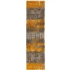 Ochre Distressed Textured Shaggy Runner Rug