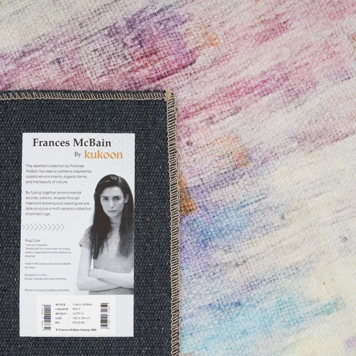 Brushed Canvas Washable Designer Rug - Outing 5 Brushed Canvas Washable Designer Rug - Outing - Image 3