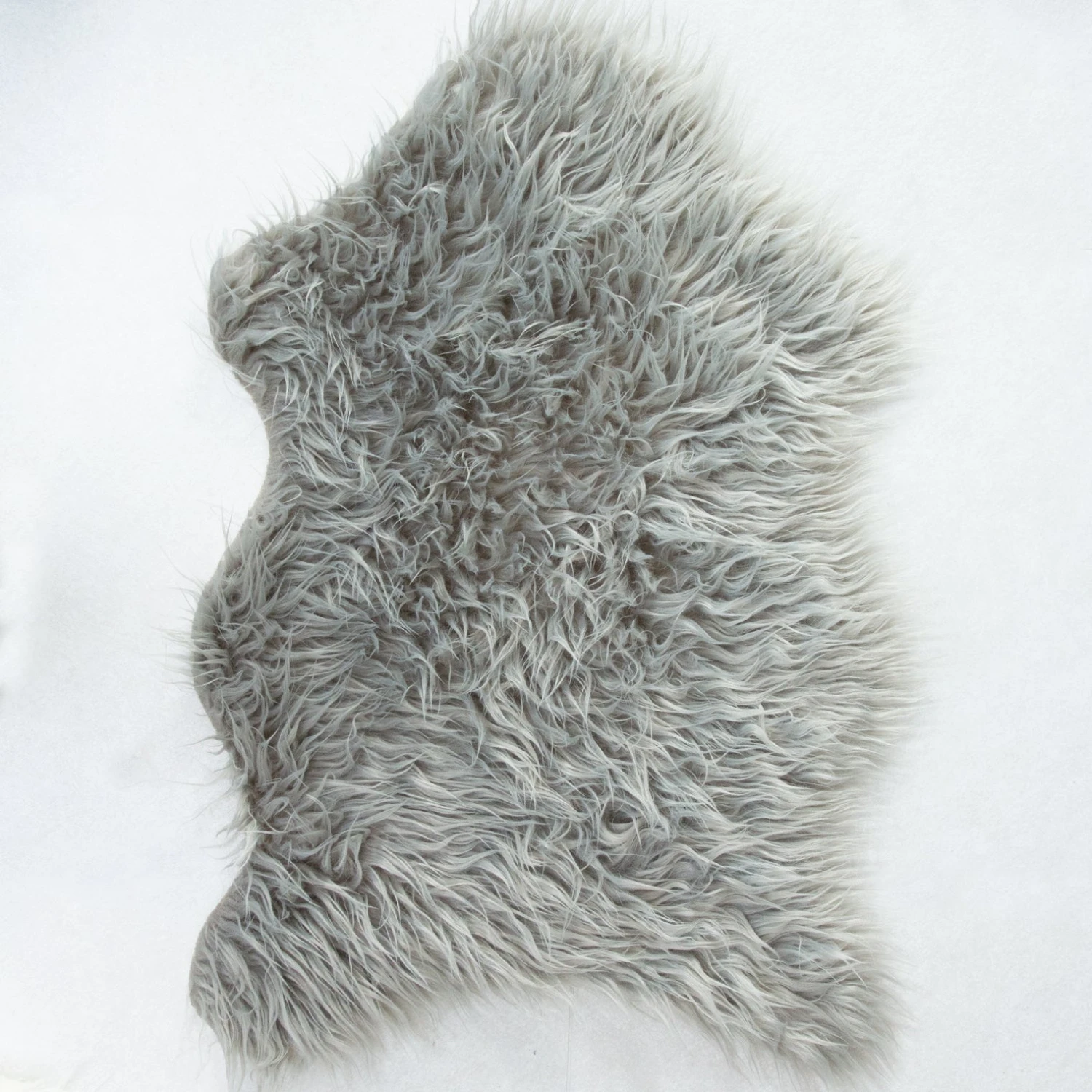 Silver Faux Fur Sheepskin 3 Silver Faux Fur Sheepskin