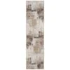 Distressed Abstract Beige Runner Rug 1 Distressed Abstract Beige Runner Rug -Kukoon Rugs Store Hatton grace beige RR overhead for web