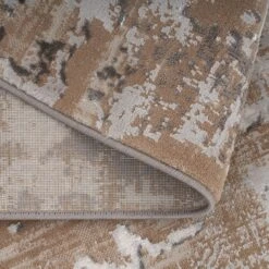 Distressed Abstract Beige Runner Rug -Kukoon Rugs Store Hatton grace beige RR overhead for web 5B5 5D